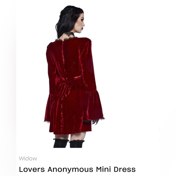 Widow Burgundy Lovers Anonymous Mini dress - Picture 3 of 8